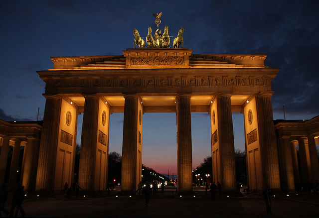 The Brandenburger Gate in Berlin, Germany provides a historical site for runners in the Berlin Marathon - flickr image by Klearchos Kapoutsis