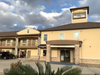 Exterior of Hotel showing Entrance