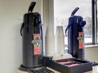 Coffee pots and disposable cups