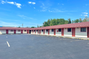 Exterior room entrances, parking spaces