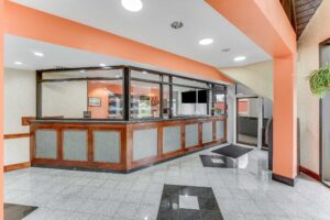 Guest check-in desk