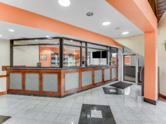Guest check-in desk