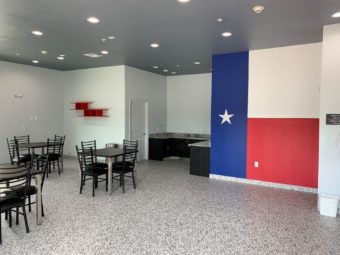 Tables and chairs, breakfast display counter